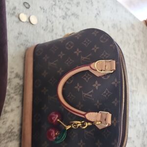 Louis Vuitton Black and Brown Monogram Satchel